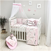 Сменные чехлы для бортиков Baby Design Коты в облаках Маленькая Соня розовый