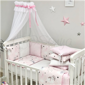 Сменные чехлы для бортиков Baby Design Коты в облаках Маленькая Соня розовый