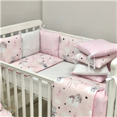 Сменные чехлы для бортиков Baby Design Коты в облаках Маленькая Соня розовый