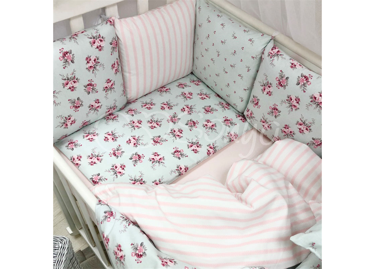 Сменные чехлы для бортиков Baby Design Прованс Маленькая Соня мята