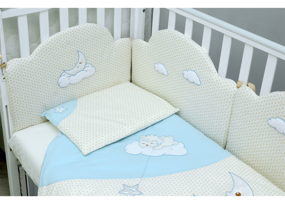 Защита в кроватку Sleepyhead Верес голубой