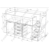 Кровать-чердак со шкафом Висконсин-2 Fmebel 90x200