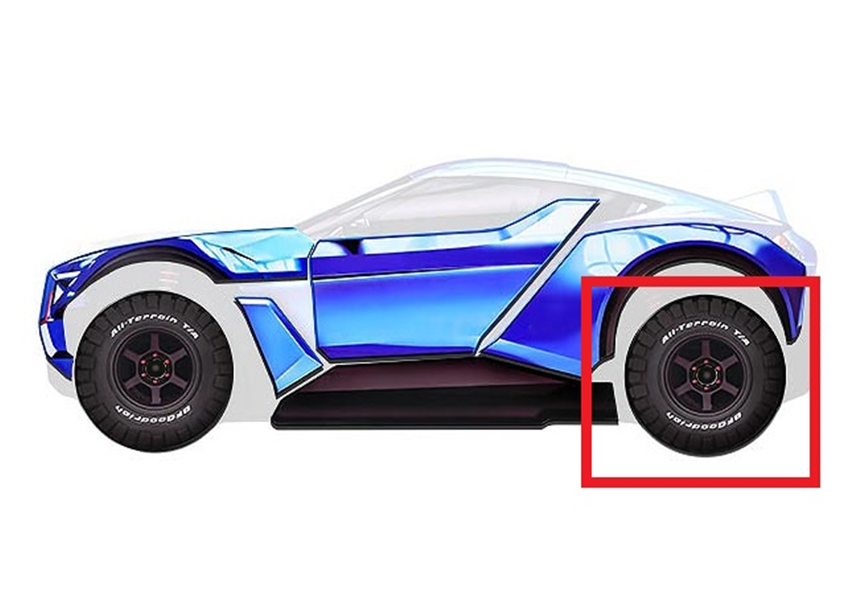 Комплект колес 4 шт. для кровати-машины (103)