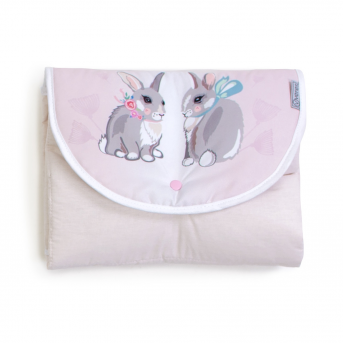 Дорожный пеленальный матрас Summer Bunny Veres 50x70 розовый