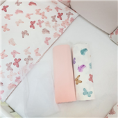 Комплект Baby Design Бабочки розовый (6 предметов) для круглых кроваток Маленькая Соня