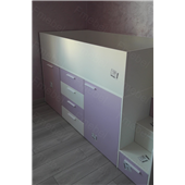 Кровать-чердак со шкафом Висконсин-2 Fmebel 90x200