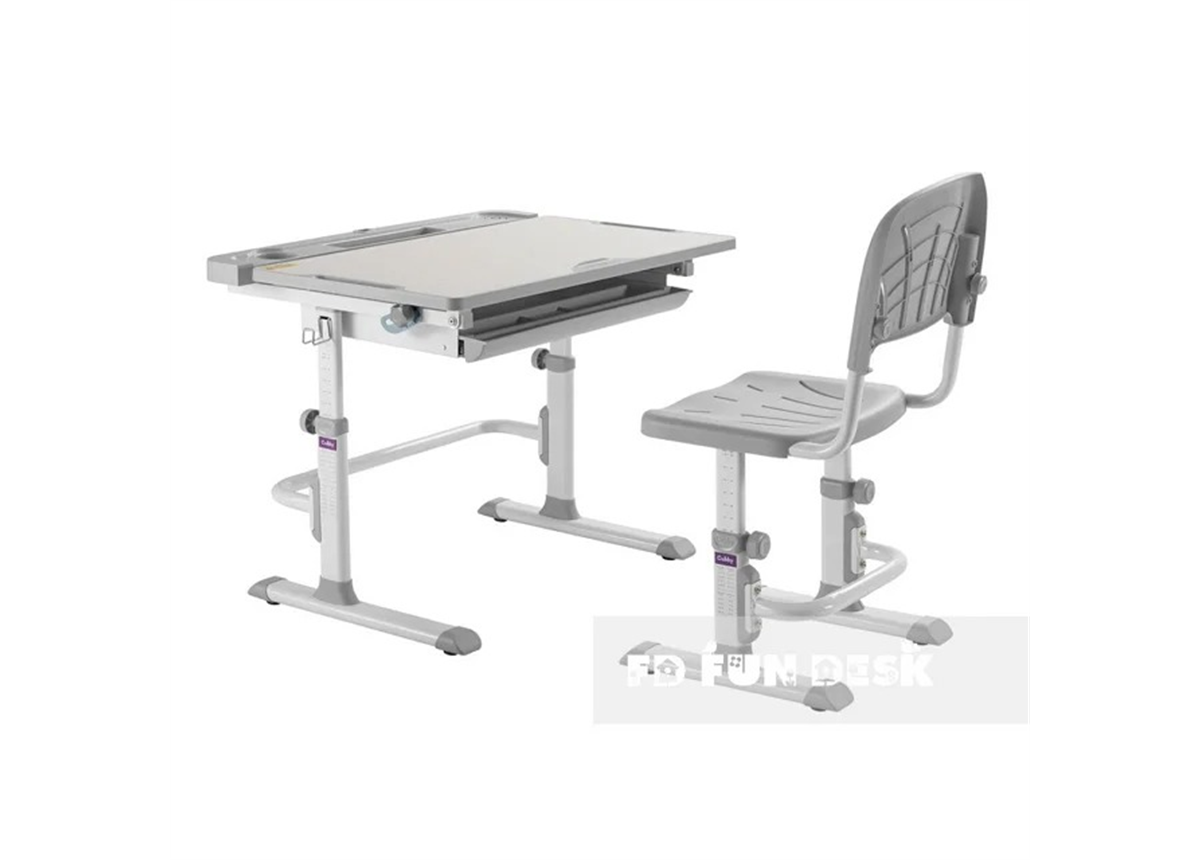 Комплект парта + стул трансформеры Disa Grey Cubby FUNDESK