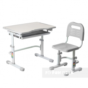 Комплект парта + стул трансформеры Vivo Grey FUNDESK