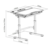 Парта Fressia Grey Cubby FUNDESK