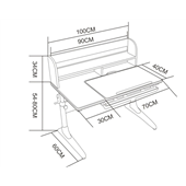 Парта Nerine Pink Cubby FUNDESK