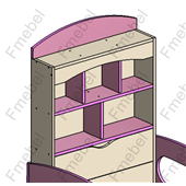 Кровать-чердак со столом Канзас Fmebel 80x200