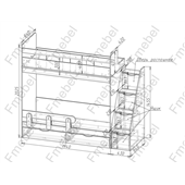 Двухъярусная кровать Бергамо Fmebel 