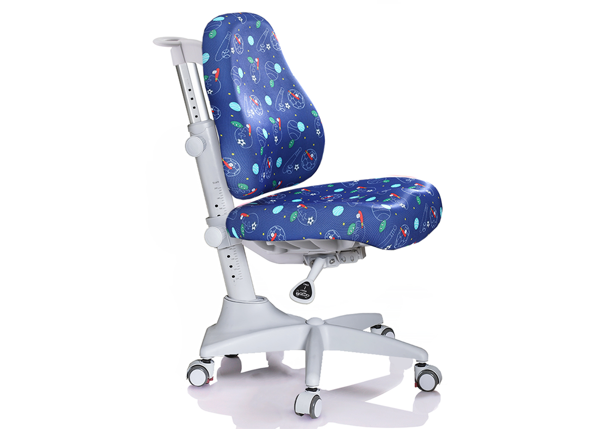 Кресло Match F Gray base (арт. Y-528 F) Mealux обивка синяя с мячиками