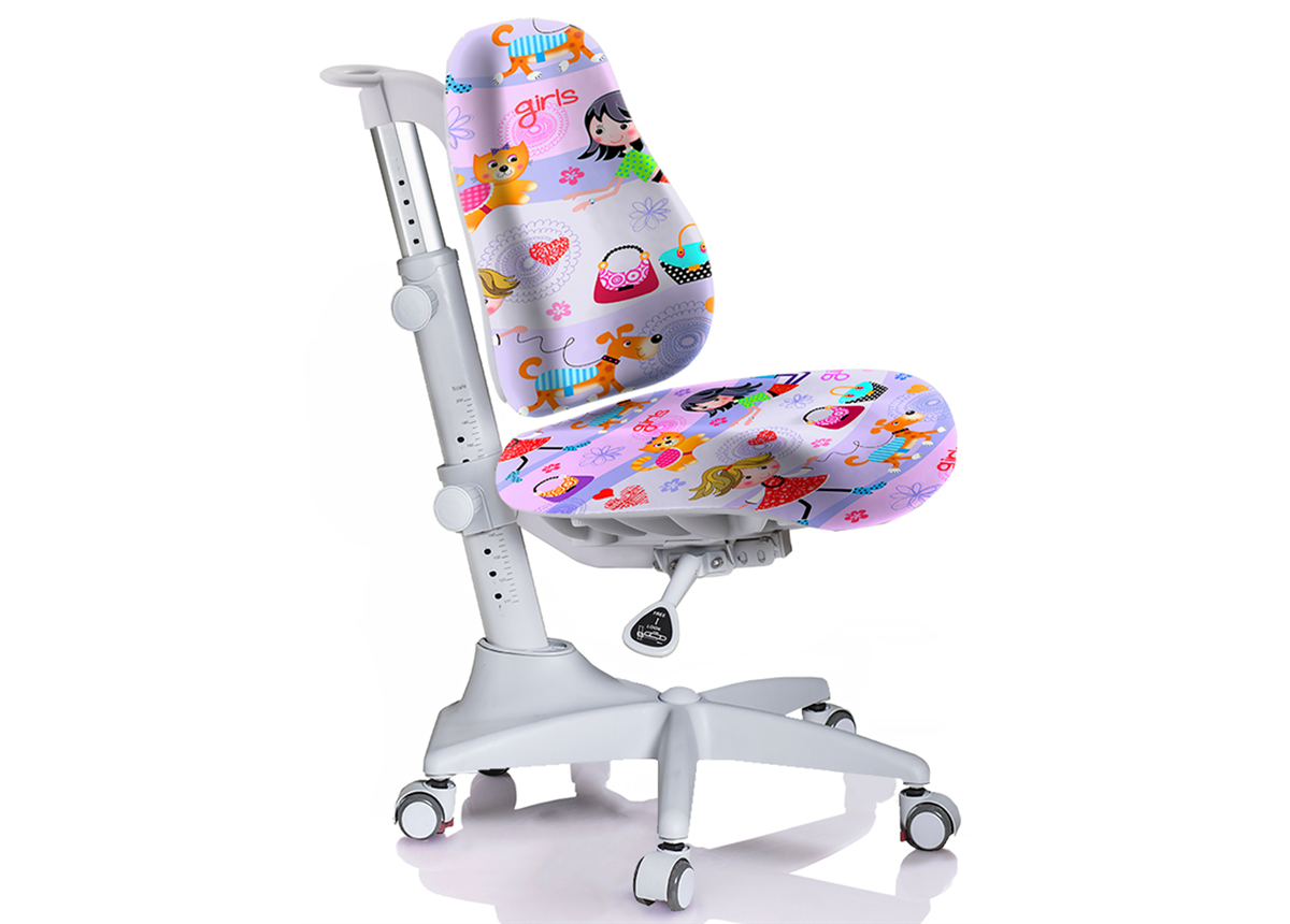 Кресло Mealux Match F Gray base (арт. Y-528 F) - обивка синяя с мячиками