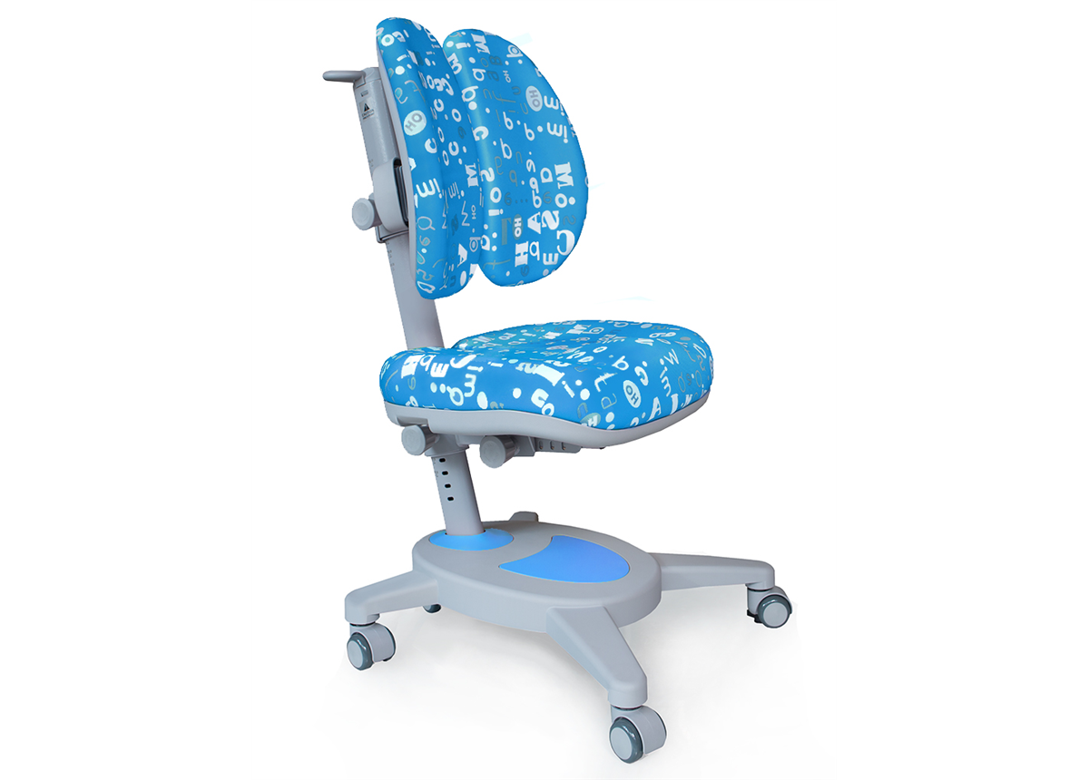 Кресло Onyx Duo ABK (арт. Y-115 ABK) Mealux обивка голубая с буквами