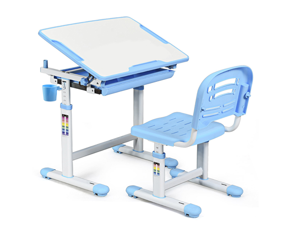 Комплект (стол+стул) Evo-06 Blue Evo-kids голубой