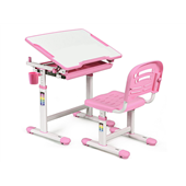 Комплект (стол+стул) Evo-06 Pink Evo-kids белый/розовый