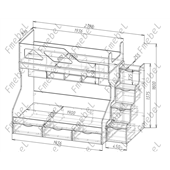 Двухъярусная кровать Вроцлав Fmebel