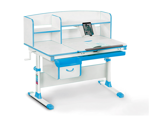 Детский стол с надстройкой и ящиком Evo-50 BL Evo-kids голубой
