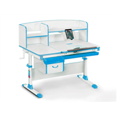 Детский стол с надстройкой и ящиком Evo-50 BL Evo-kids голубой