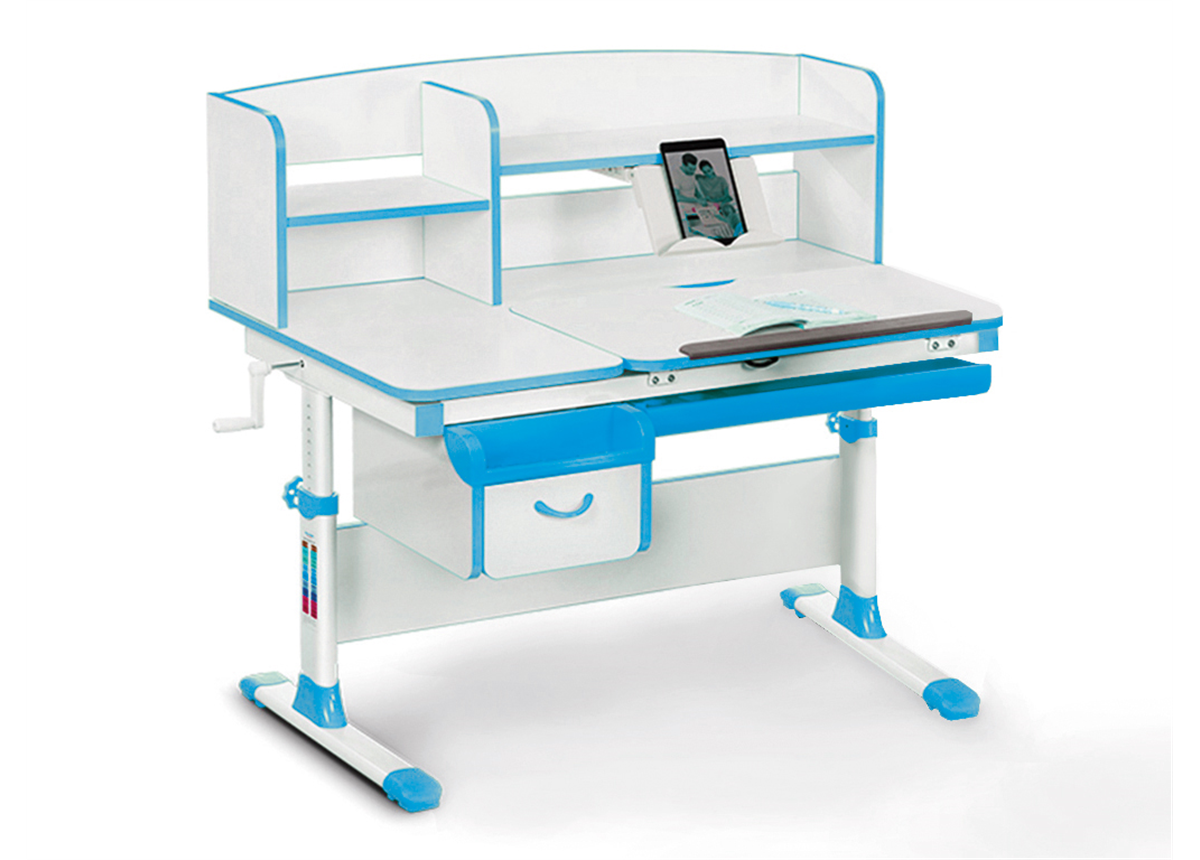 Детский стол с надстройкой и ящиком Evo-50 BL Evo-kids голубой