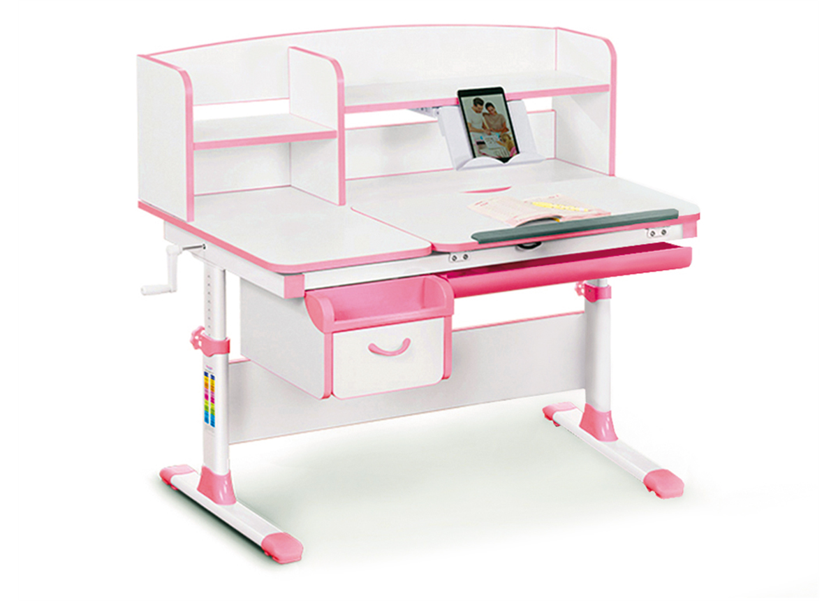 Детский стол с надстройкой и ящиком Evo-50 PN Evo-kids розовый