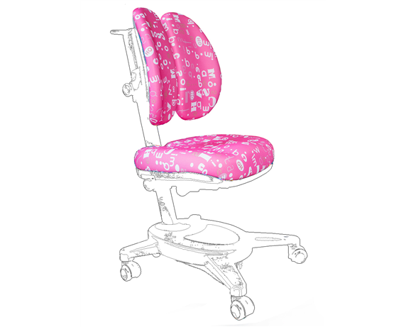 Чехол APK для кресла Y-115 Mealux розовый с буквами
