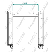 Кровать-чердак со столом Конкорд Fmebel 70x160