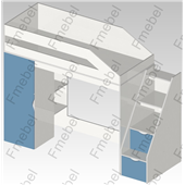 Кровать-чердак с игровой зоной Арканзас Fmebel 80х190