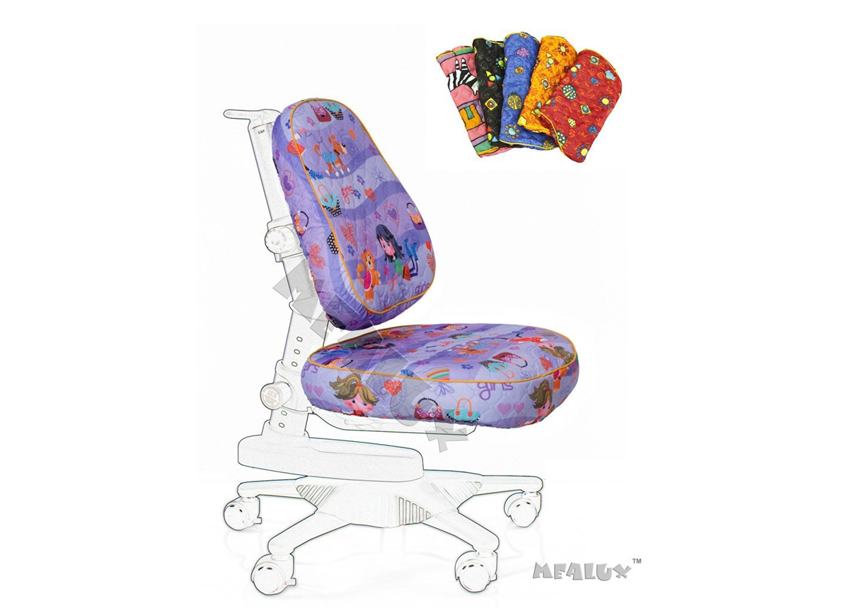 Чехол GL XL для кресeл Y-818/Y-527 Mealux сиреневая с девочками