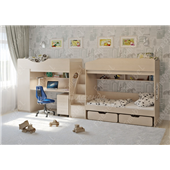 Кровать для троих детей Бредфорд Fmebel 80x190