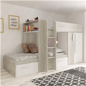 Двухъярусная кровать со шкафом Анталия Fmebel 90x200
