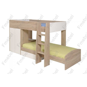Двухъярусная кровать со шкафом Самарканд Fmebel 90x200
