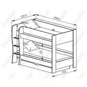 Двухъярусная кровать Марави Fmebel 90x200