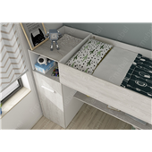 Кровать-чердак со столом и шкафом Лилль Fmebel 90x200