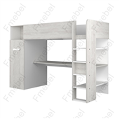 Кровать-чердак со столом и шкафом Лилль Fmebel 90x200