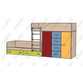 Двухъярусная кровать Хьюстон Fmebel 