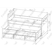 Кровать с дополнительным спальным местом Спрингфилд Fmebel 90x190