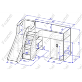 Кровать-горка Портленд Fmebel