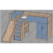 Кровать-горка Портленд Fmebel