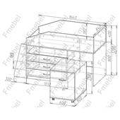 Кровать-чердак Легенда-12.1 Fmebel 80х160