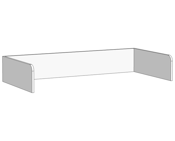 Борт П-образный для кроватей (схема) Fmebel стандарт