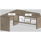 Корпус стола - тумба универсальная (схема) Fmebel стандарт