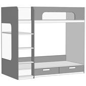Кровать двухъярусная (схема) Fmebel