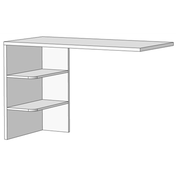 Основание для стола с 2 полками (схема) Fmebel