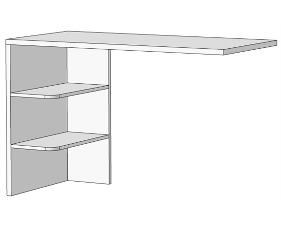 Основание для стола с 2 полками (схема) Fmebel стандарт