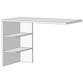 Основание для стола с 2 полками (схема) Fmebel