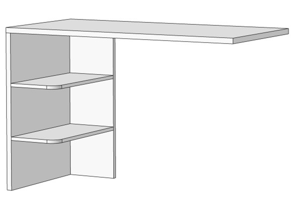 Основание для стола с 2 полками (схема) Fmebel