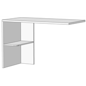 Основание для стола с полкой (схема) Fmebel