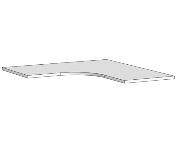 Столешница для стола угловая (схема) Fmebel стандарт